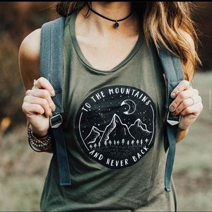 Love By Moon To the Mountains Graphic Tank